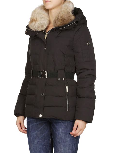 michael kors jacket fur hood|michael kors insulated jacket.